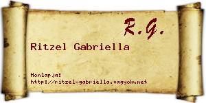 Ritzel Gabriella névjegykártya