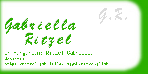 gabriella ritzel business card